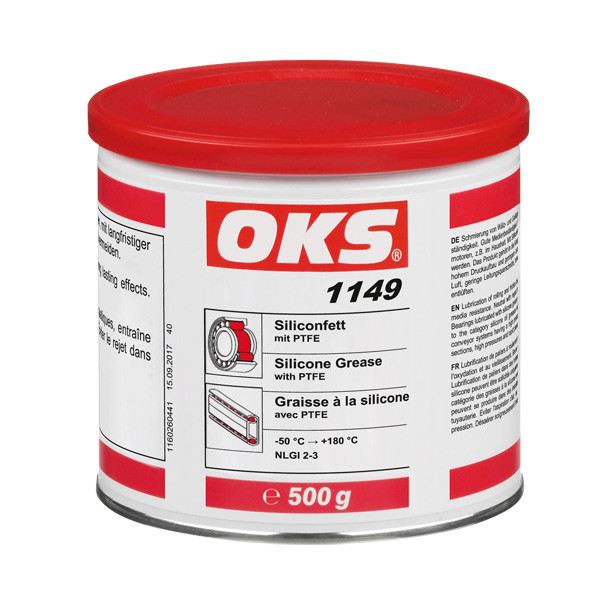 OKS 1149 - Silikonfett mit PTFE für Kunststoff-Metall-Paarungen 500 g