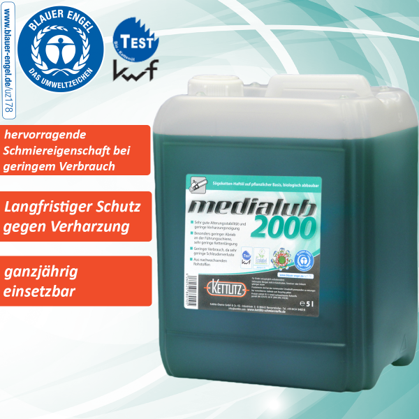 Kettlitz Sägekettenöl Medialub 2000 4x5 Liter